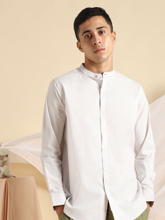 Ash Grey Mens Organic Cotton & Natural Dyed Round Neck Shirt