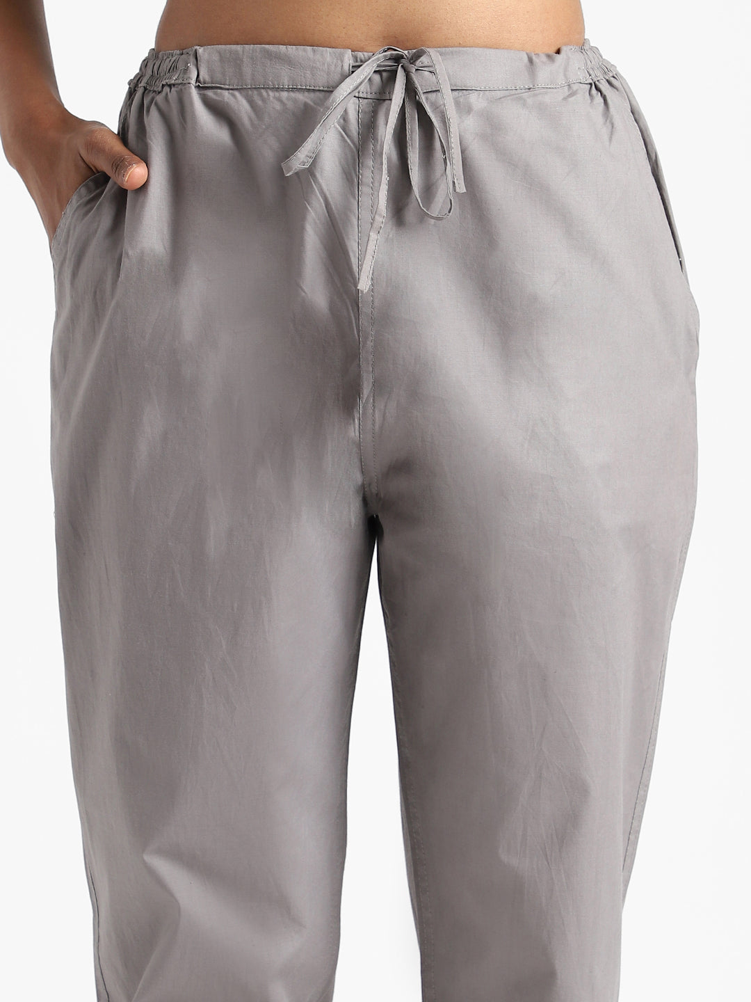 Iron Grey Women's Organic Cotton & Natural Dyed Slim Fit Pants
