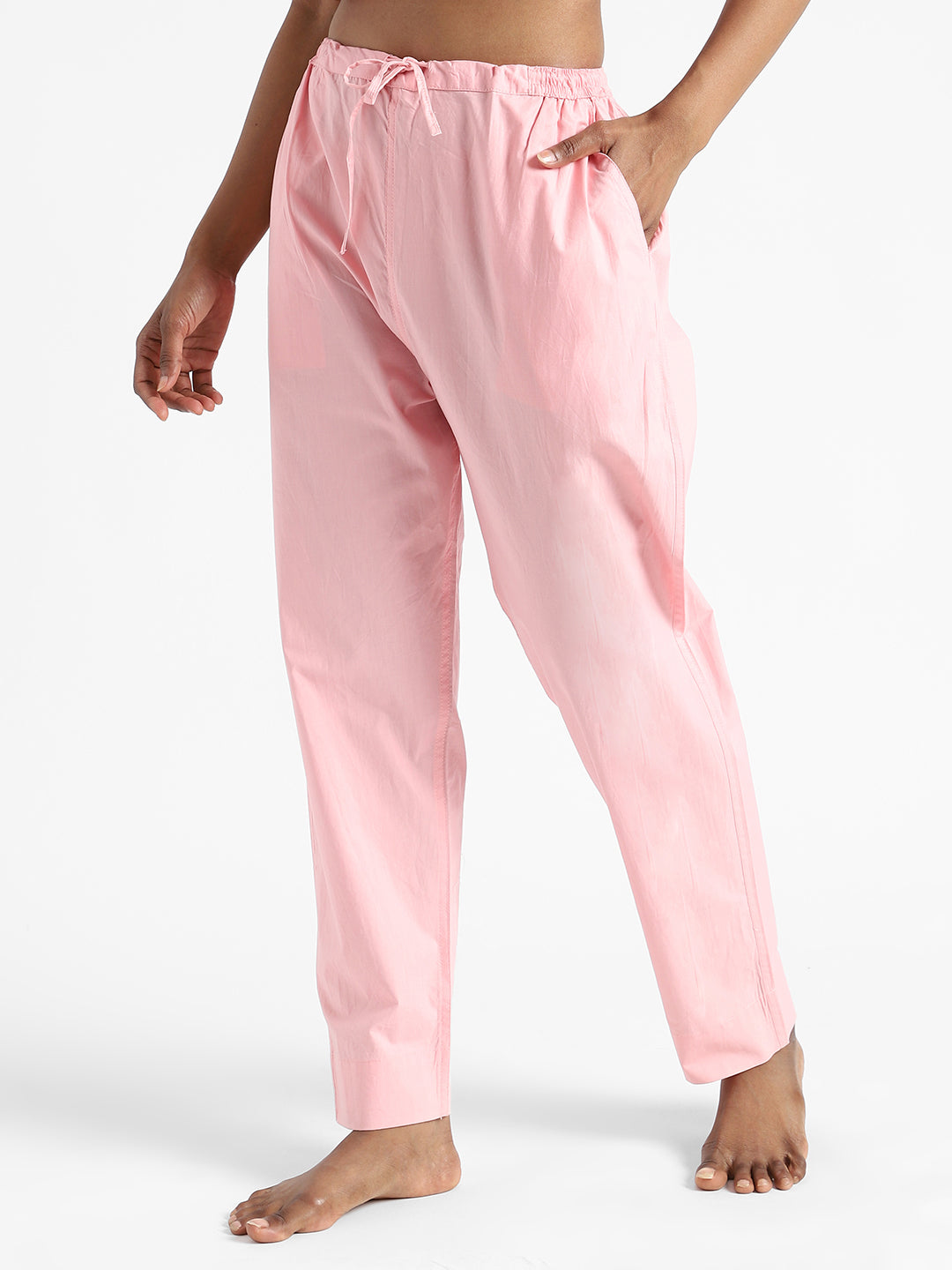 Rose Pink Women's Organic Cotton & Natural Dyed Slim Fit Pants