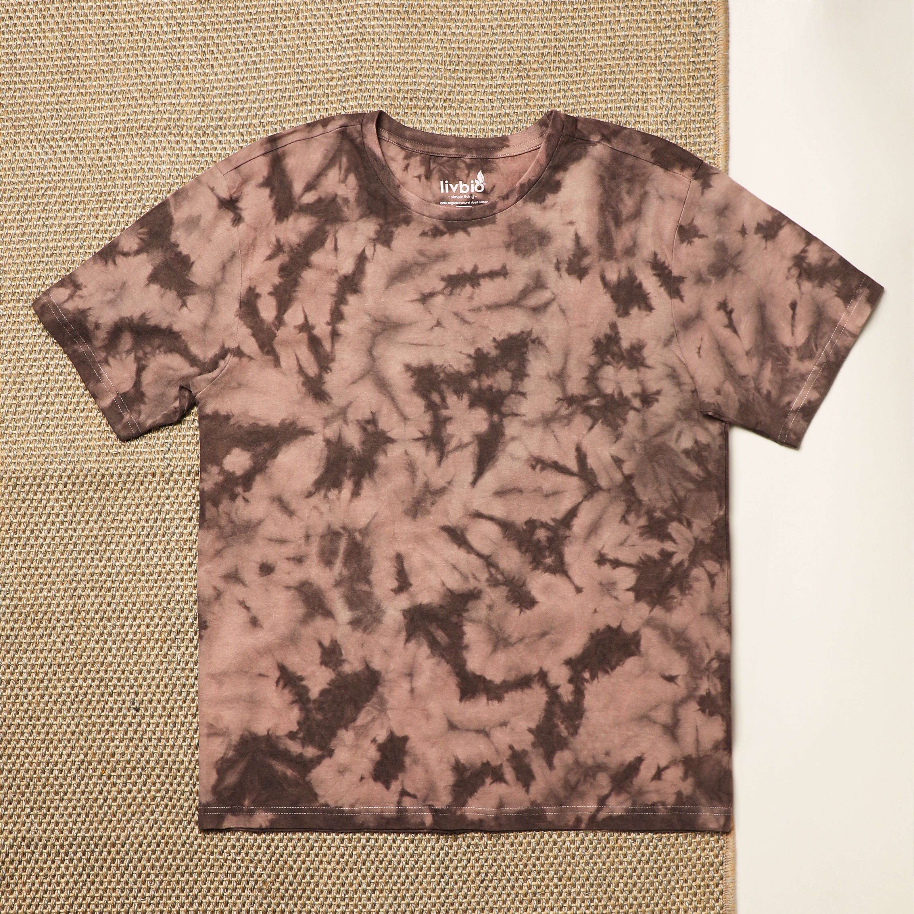 Mens Black Tie & Dye T-shirt - Organic Cotton & Naturally Dyed