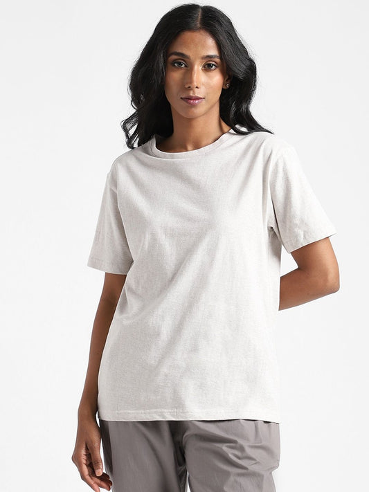 Grey Melange Organic Cotton & Natural Fiber Dyed T-shirt