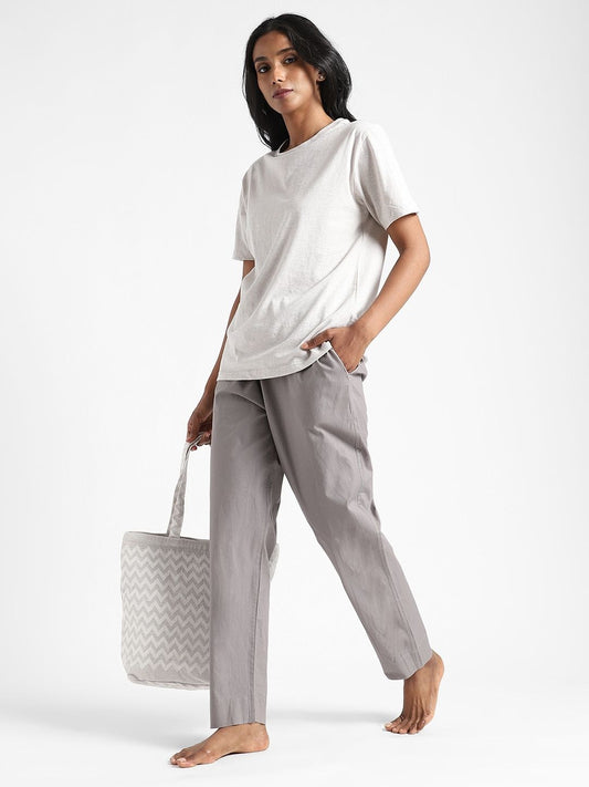 Iron Grey Women's Organic Cotton & Natural Dyed Slim Fit Pants