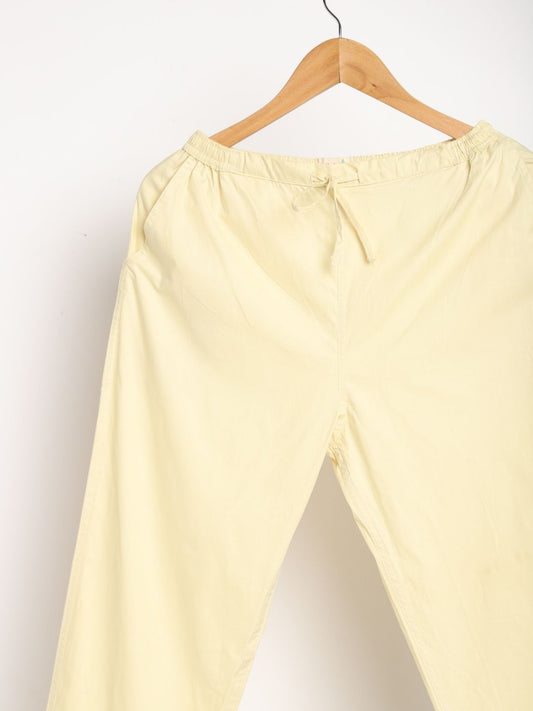 Lemon Yellow Women's Organic Cotton & Natural Dyed Slim Fit Pants