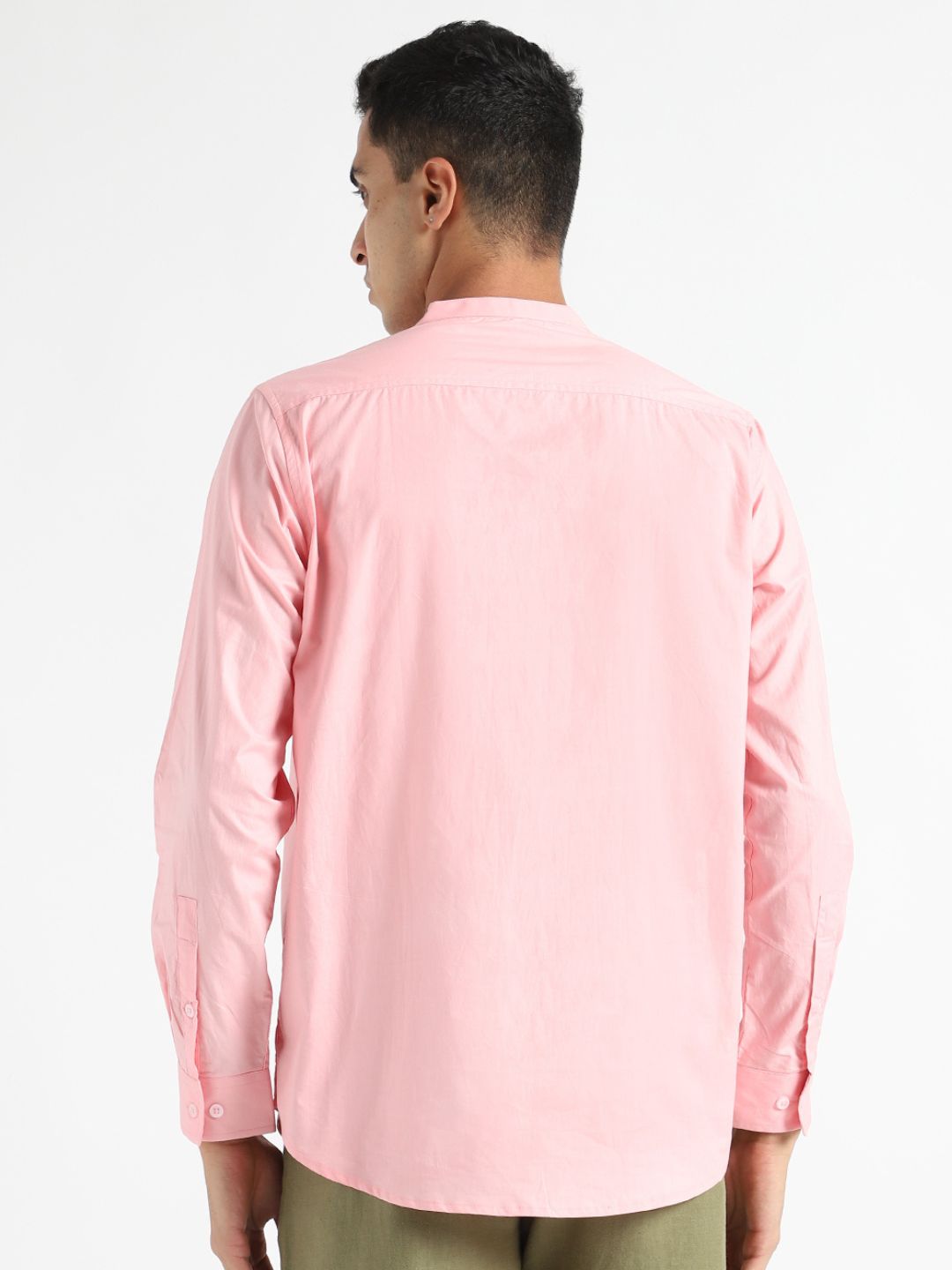 Pink Mens Organic Cotton & Naturally Dyed Round Neck Shirt