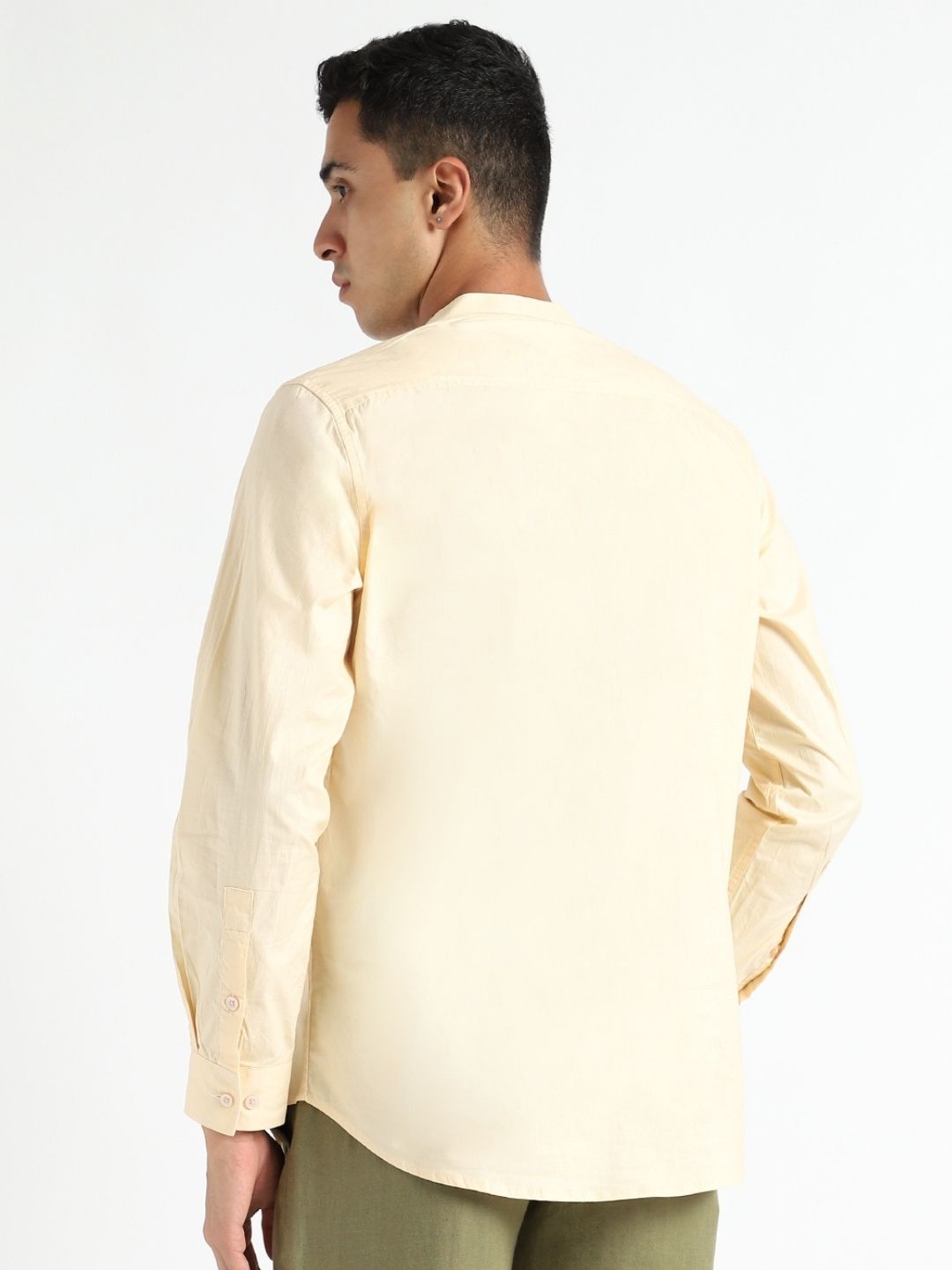 Pale Apricot Mens Organic Cotton & Naturally Dyed Round Neck Shirt