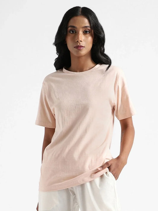 Baby Pink Organic Cotton & Natural Fiber Dyed T-shirt