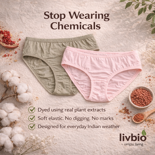 Annato Orange & Olive Green Organic Cotton & Natural Dyed Women’s Underwear Combo - Pack of 2