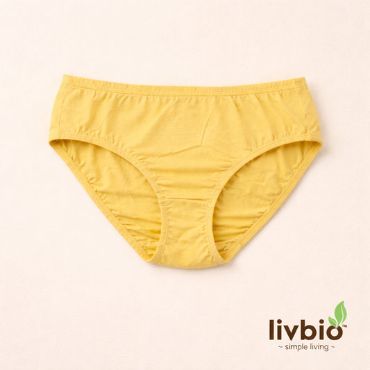 Grey & Marigold Yellow Organic Cotton & Natural Dyed Women's Underwear Combo - Pack of 2