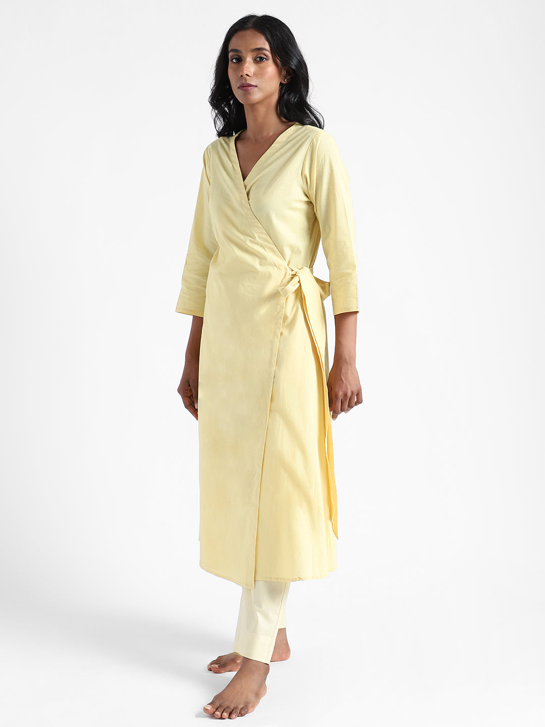 Lemon Yellow Women's Organic Cotton & Natural Dyed Slim Fit Pants