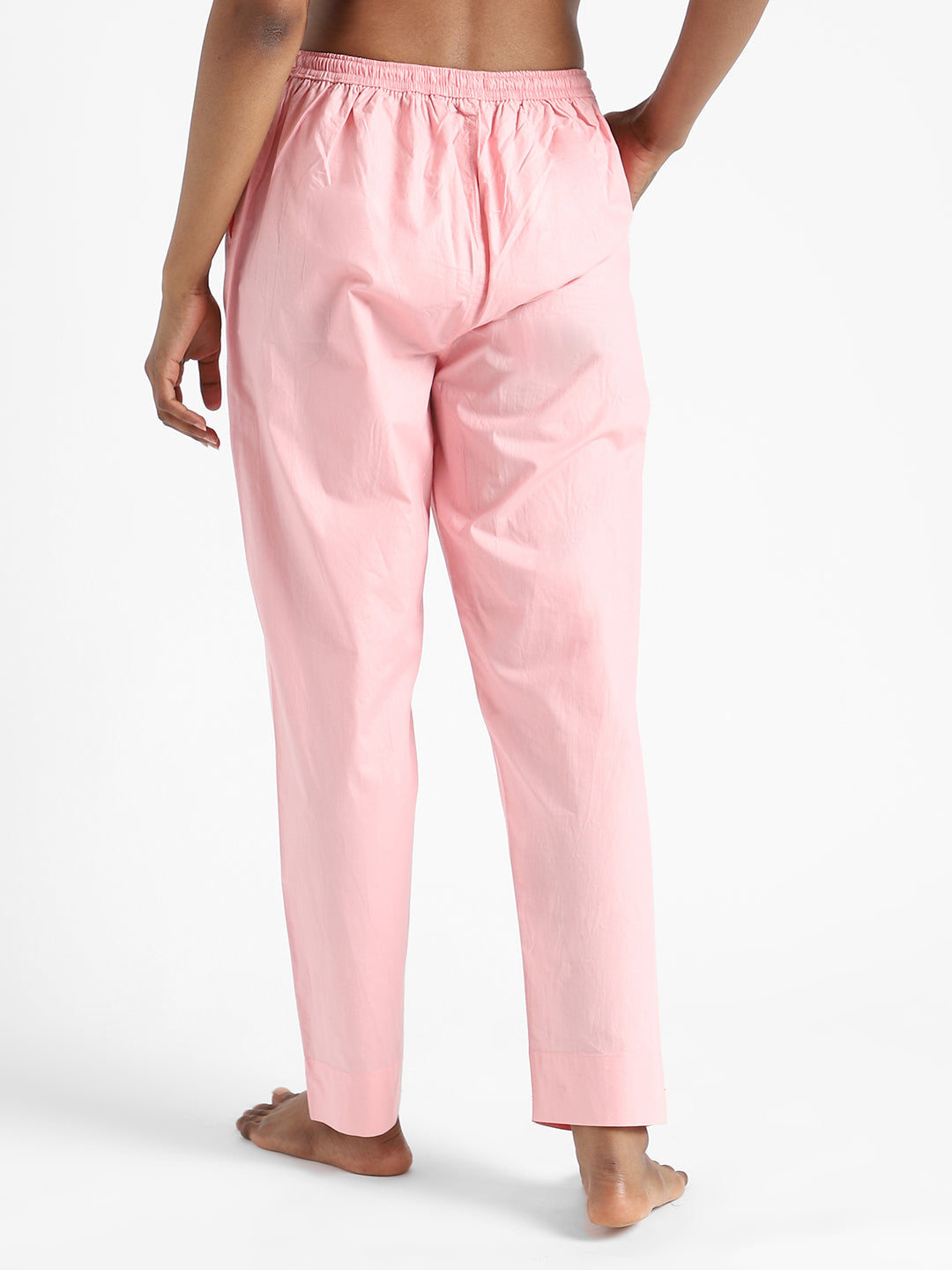 Rose Pink Women's Organic Cotton & Natural Dyed Slim Fit Pants