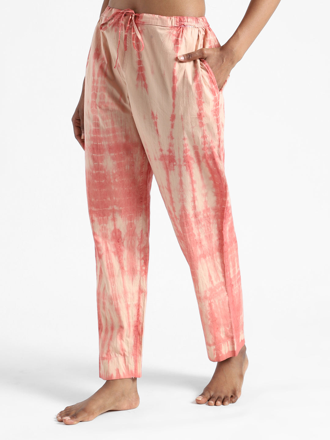 Sun Orange Women's Organic Cotton & Natural Dyed Slim Fit Tie & Dye Pants