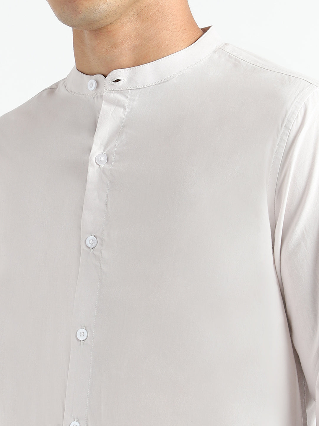 Ash Grey Mens Organic Cotton & Naturally Dyed Round Neck Shirt
