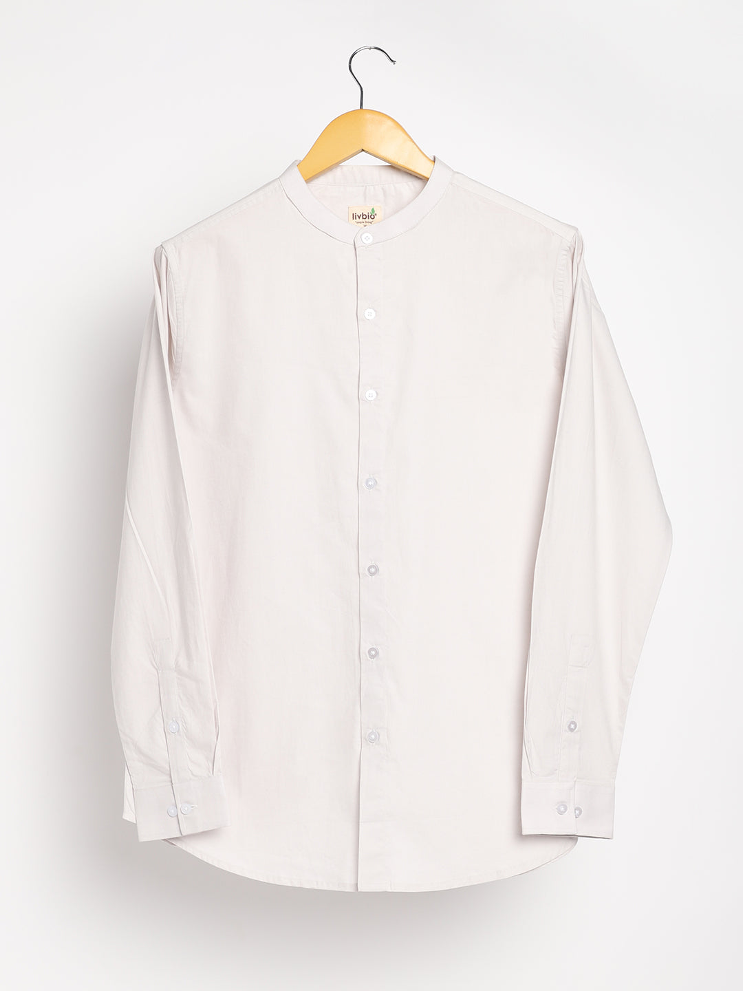 Ash Grey Mens Organic Cotton & Naturally Dyed Round Neck Shirt