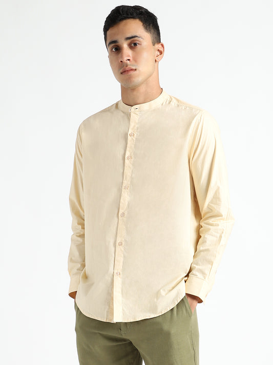 Pale Apricot Mens Organic Cotton & Naturally Dyed Round Neck Shirt