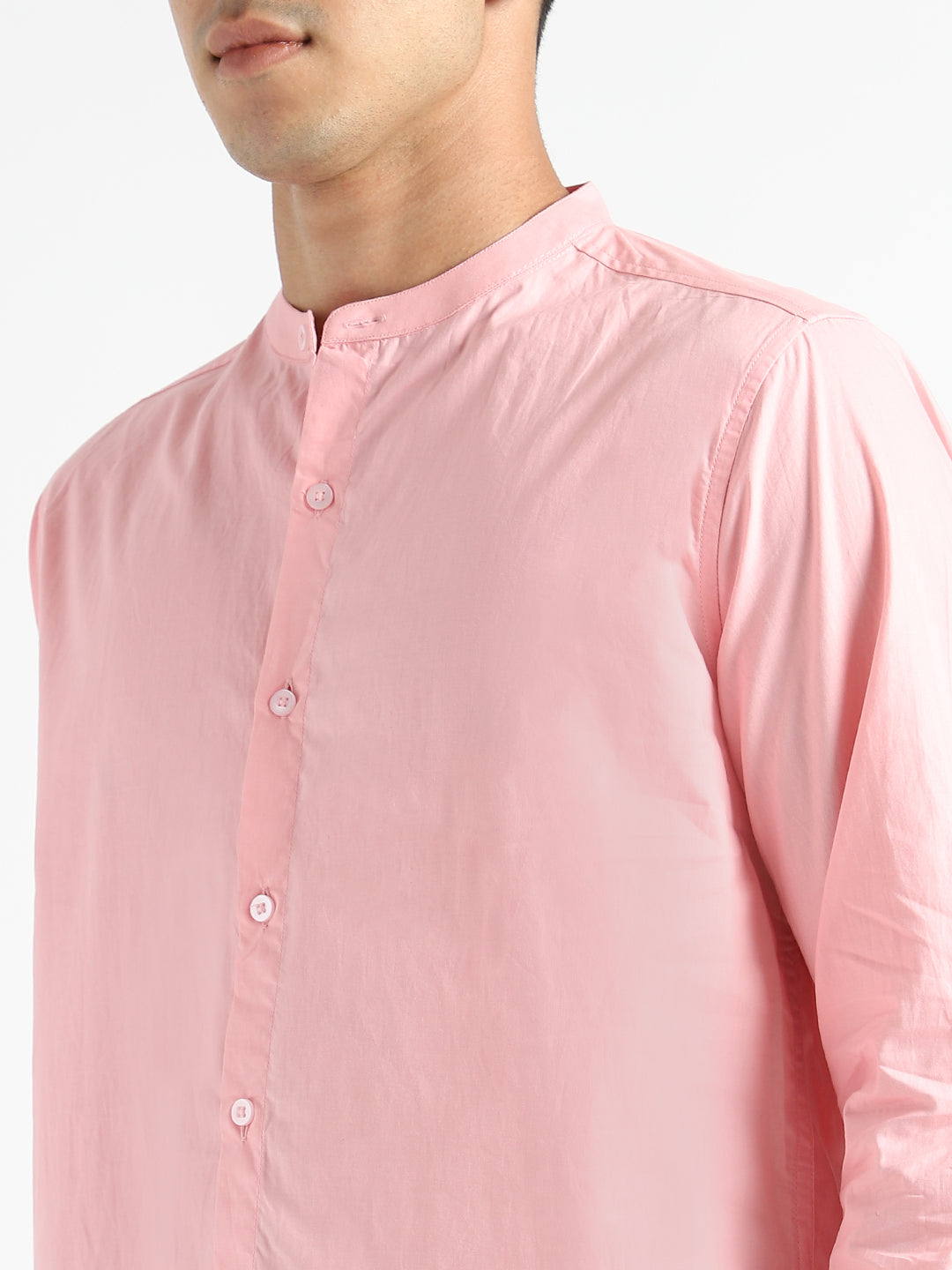Pink Mens Organic Cotton & Naturally Dyed Round Neck Shirt