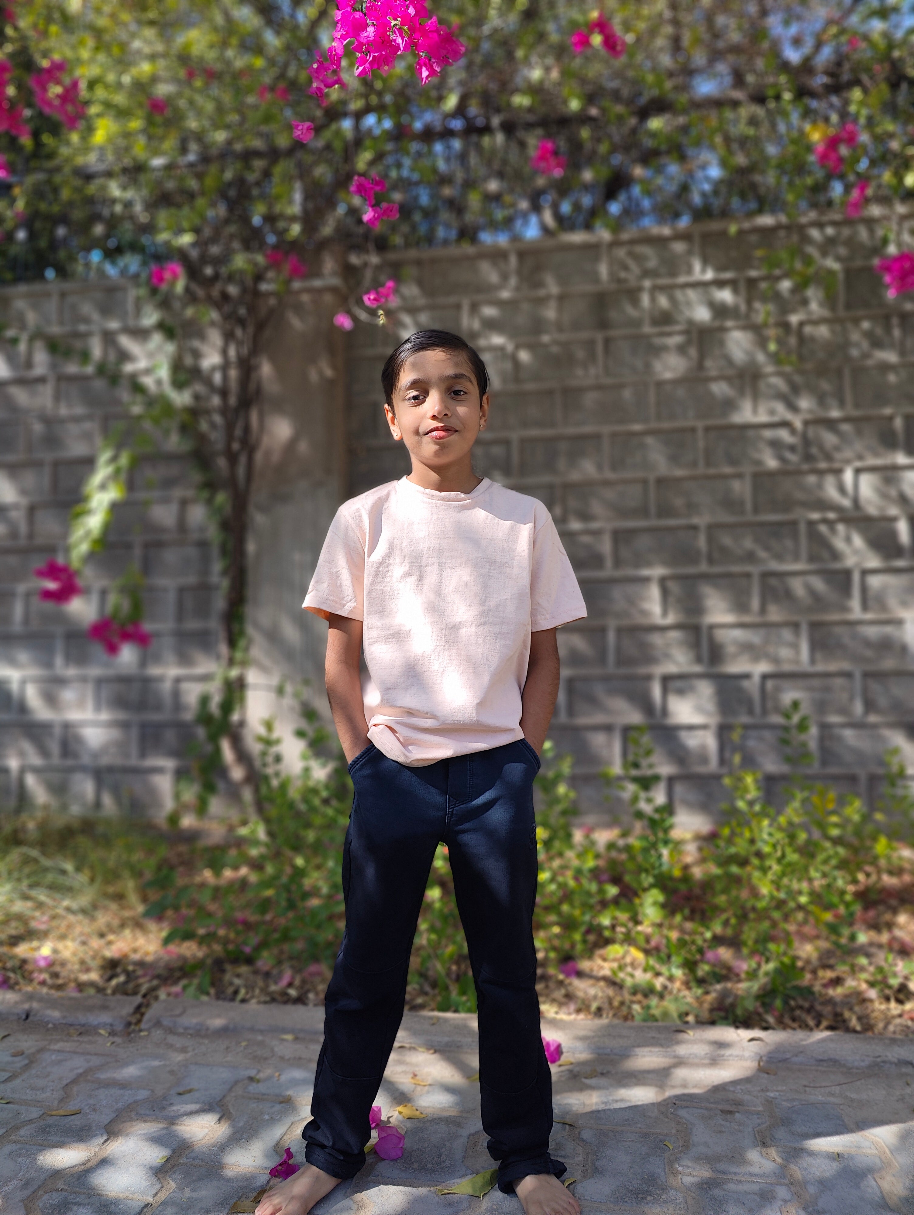 Baby Pink Organic Cotton & Naturally Fiber Dyed Kids T-shirt